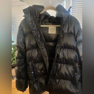New S13 Women’s Navy Puffer Parker  Size Large